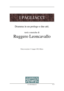 I pagliacci - Libretti d`opera italiani
