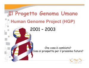 Il Progetto Genoma Umano