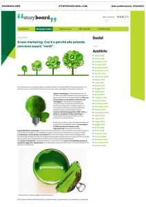 Green marketing. Cos`è e perché alle aziende conviene essere “verdi”.
