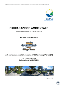 Cert. EMAS - Villaggio Lido d`Abruzzo