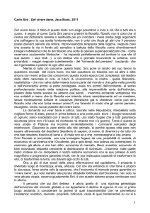 1 Carlo Sini , Del vivere bene, Jaca Book, 2011 Del vivere bene. Il