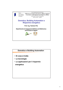 Domotica, building automation e risparmio energetico (Pilo)