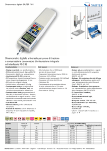 Dinamometro digitale universale per prove di trazione e