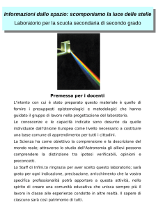 SCHEDA DIDATTICA 1h - Planetario di Torino