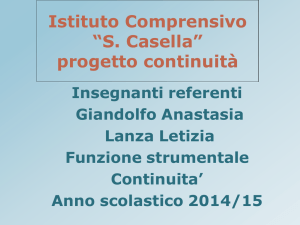 Relazione finale - Istituto Comprensivo Salvatore Casella