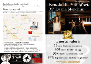Scarica la Brochure 2016 - Scuola di Pianoforte M° Luana Menchini