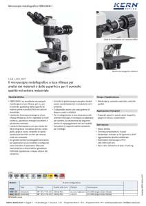 Il microscopio metallografico a luce riflessa per analisi dei materiali