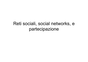 Reti sociali, social networks, e partecipazione
