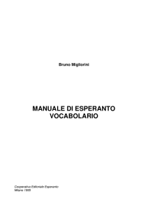Vocabolario - Federazione Esperantista Italiana
