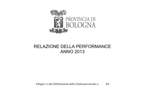 relazione della performance anno 2013