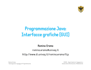 Programmazione Java: Interfacce grafiche (GUI)