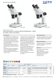 Stereomicroscopio in versione robusta ed ergonomica – ideale per
