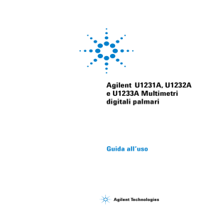 Agilent U1231A, U1232A e U1233A Multimetri digitali palmari