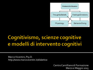Cognitivismo - dott. Marco Vicentini