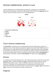Anemia mediterranea: sintomi e cura