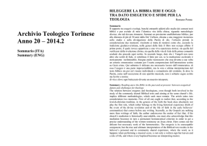 Abstracts - Facoltà Teologica Torino