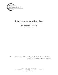 Intervista a Jonathan Fox