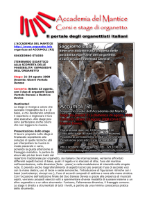 L`ACCADEMIA DEL MANTICE http://www.organetto.info organizza