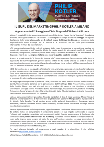 IL GURU DEL MARKETING PHILIP KOTLER A MILANO