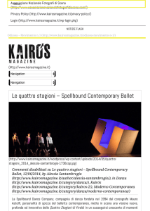 Le quattro stagioni – Spellbound Contemporary Ballet (Kairos)