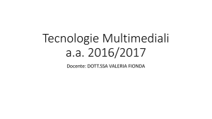 Tecnologie Multimediali aa 2016/2017
