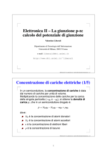 Elettronica II – La giunzione p-n: calcolo del potenziale di giunzione
