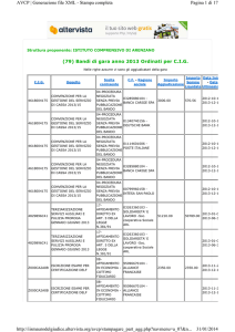 elenco cig gare 2013 - Istituto Comprensivo di Arenzano