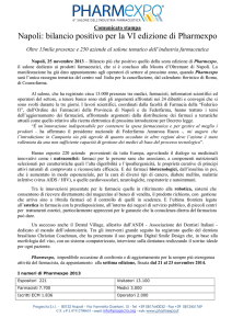 Napoli: bilancio positivo per la VI edizione di Pharmexpo