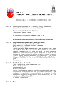 Programma Parma International Music Film