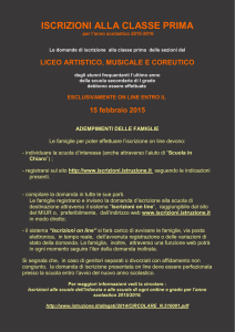 iscrizioni 2015/16 - Liceo Artistico, Musicale e Coreutico "Felice