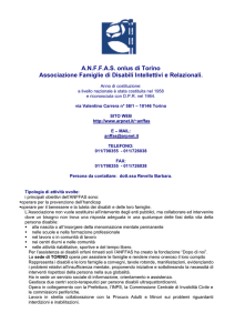 A.N.F.F.A.S. onlus di Torino Associazione Famiglie di Disabili