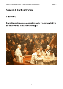 Appunti di Cardiochirurgia Capitolo 3 Considerazione pre