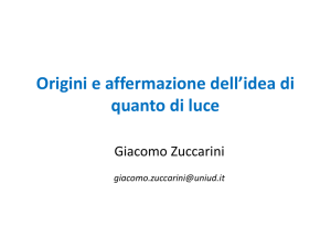 G. Zuccarini, Origini e affermazione dell`idea del