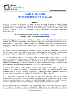 Carta di Bologna - Rete sostenibilità e salute