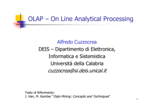 OLAP – On Line Analytical Processing