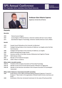 Professor Gian Vittorio Caprara