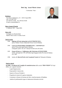 Dott. Ing. Ascari Mario Arturo - Ordine degli ingegneri di Modena