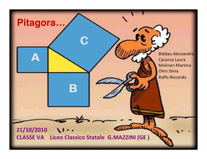 Pitagora… - Liceo Classico e Linguistico Statale Giuseppe Mazzini