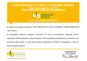 LICEO MUSICALE E DELLE SCIENZE UMANE SEBASTIANO SATTA