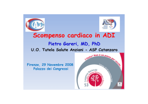 Scompenso cardiaco in ADI - Societá Italiana di Gerontologia e