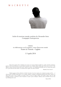 Teatro la Vetreria - Cagliari 1-5 aprile 2014