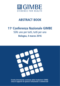 ABSTRACT BOOK 11a Conferenza Nazionale GIMBE