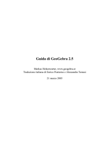 Guida di GeoGebra 2.5