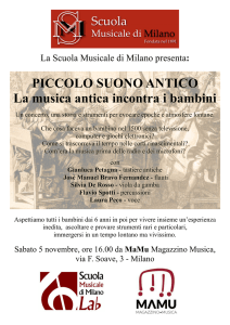 Volantino MAMU - Scuola Musicale di Milano