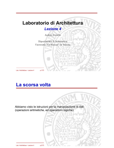 Laboratorio di Architettura Lezione 4
