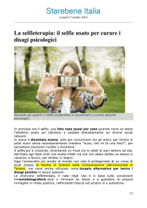 La selfieterapia: il selfie usato per curare i disagi psicologici