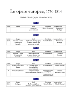 Le opere europee, 1750-1814