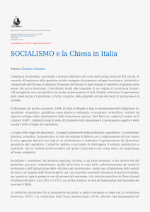 SOCIALISMO e la Chiesa in Italia