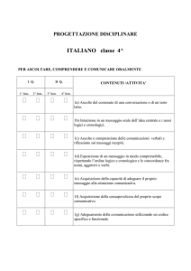 LINGUA ITALIANA classe 4 - Istituto Comprensivo di Mapello