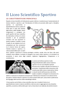Il Liceo Scientifico Sportivo